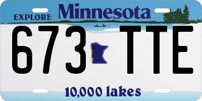 MN license plate 673TTE