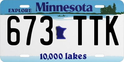 MN license plate 673TTK