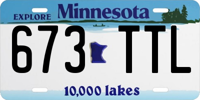 MN license plate 673TTL