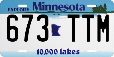 MN license plate 673TTM