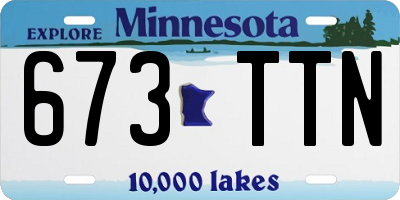 MN license plate 673TTN