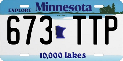MN license plate 673TTP