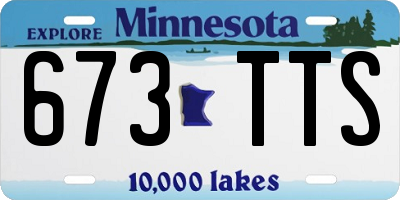 MN license plate 673TTS