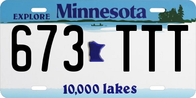 MN license plate 673TTT