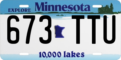 MN license plate 673TTU