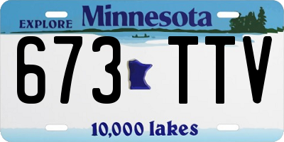 MN license plate 673TTV