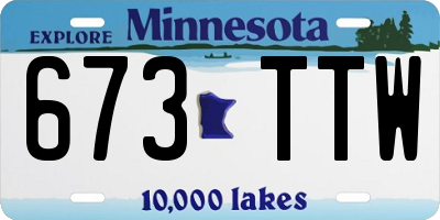 MN license plate 673TTW