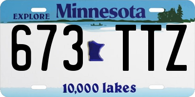 MN license plate 673TTZ