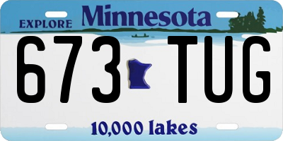 MN license plate 673TUG