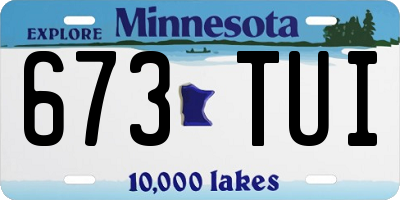 MN license plate 673TUI