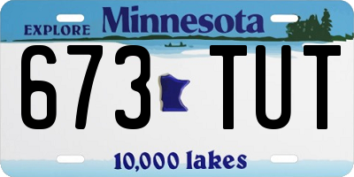 MN license plate 673TUT