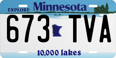 MN license plate 673TVA