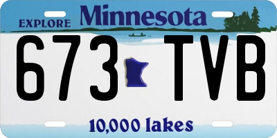 MN license plate 673TVB