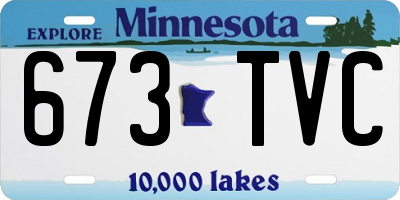 MN license plate 673TVC