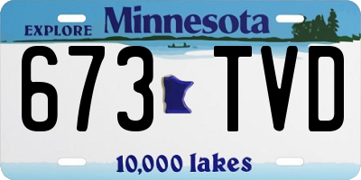 MN license plate 673TVD