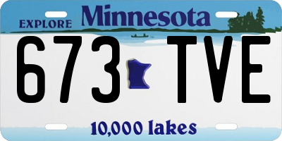 MN license plate 673TVE