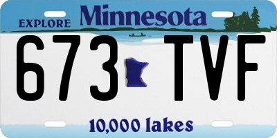 MN license plate 673TVF