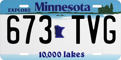 MN license plate 673TVG