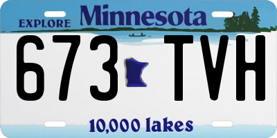 MN license plate 673TVH