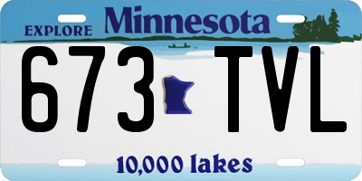MN license plate 673TVL