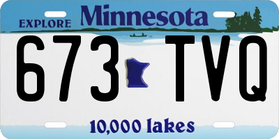 MN license plate 673TVQ