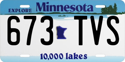 MN license plate 673TVS