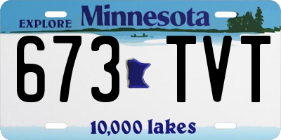 MN license plate 673TVT