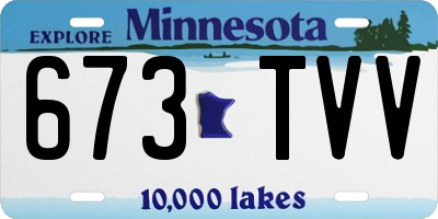 MN license plate 673TVV