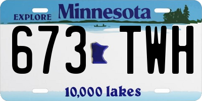 MN license plate 673TWH