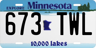 MN license plate 673TWL