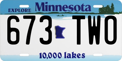 MN license plate 673TWO