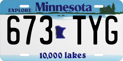 MN license plate 673TYG