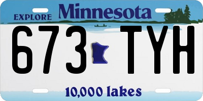 MN license plate 673TYH