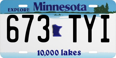 MN license plate 673TYI
