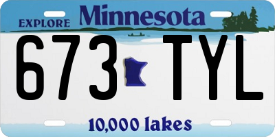 MN license plate 673TYL