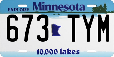 MN license plate 673TYM