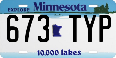 MN license plate 673TYP