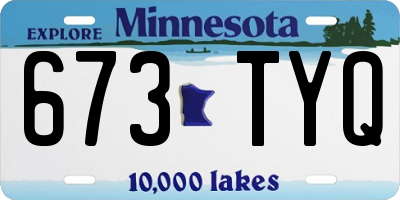 MN license plate 673TYQ