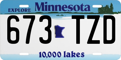 MN license plate 673TZD