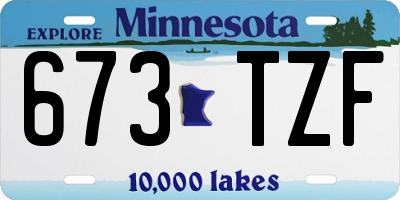 MN license plate 673TZF