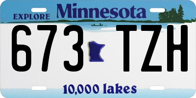 MN license plate 673TZH