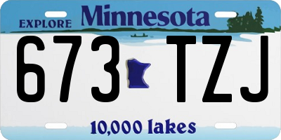 MN license plate 673TZJ