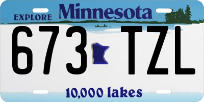 MN license plate 673TZL