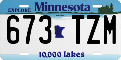 MN license plate 673TZM