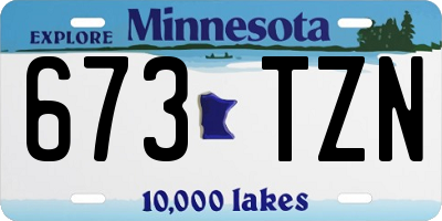 MN license plate 673TZN