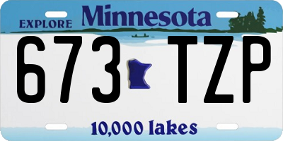 MN license plate 673TZP