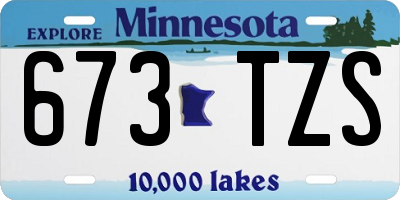 MN license plate 673TZS