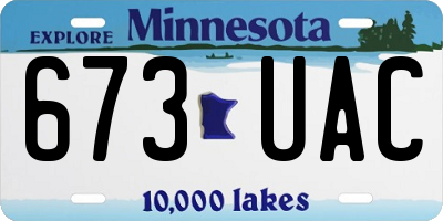MN license plate 673UAC