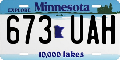 MN license plate 673UAH