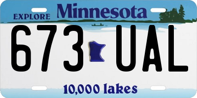 MN license plate 673UAL